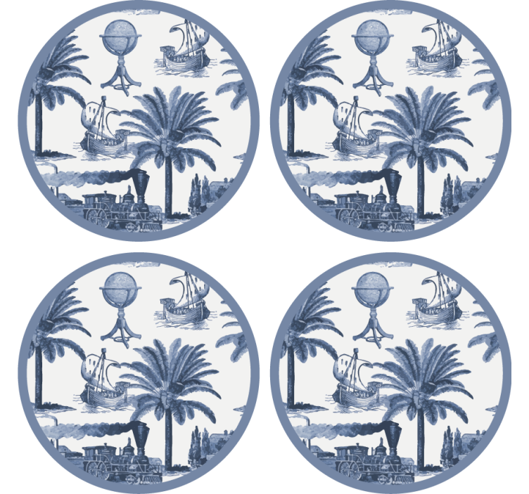 Vintage coaster classic journey adventure theme - TenStickers
