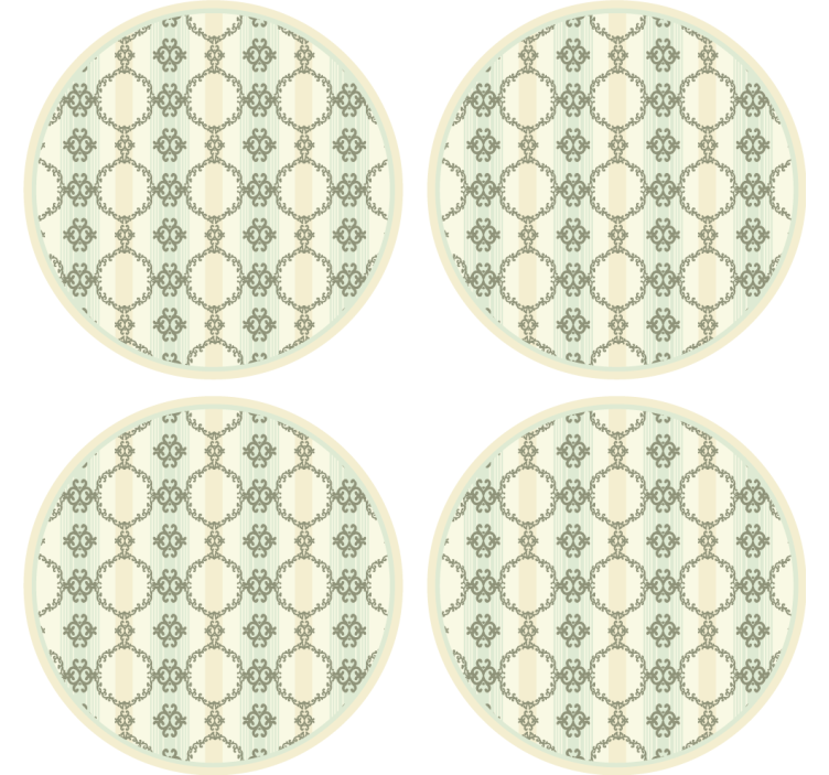 Texture coasters with detailed round designs - TenStickers