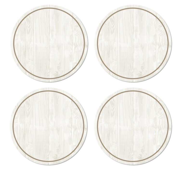 Rustic white wood vintage coasters - TenStickers