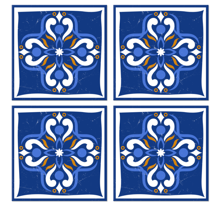 Classic Mediterranean tile coasters - TenStickers
