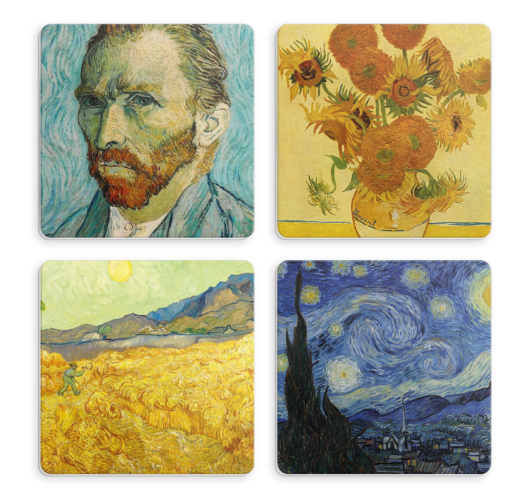 Van Gogh's art more coasters - TenStickers