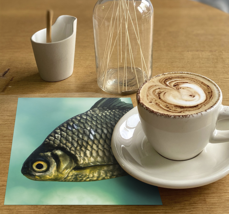 A beautiful carp fish coaster - TenStickers