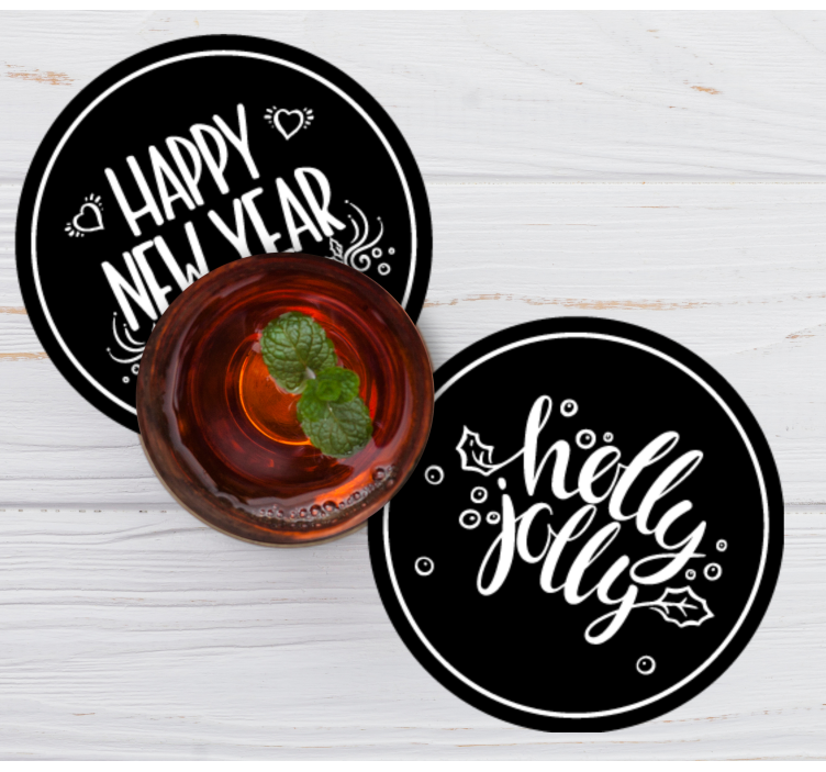 Different Christmas sayings christmas coaster - TenStickers