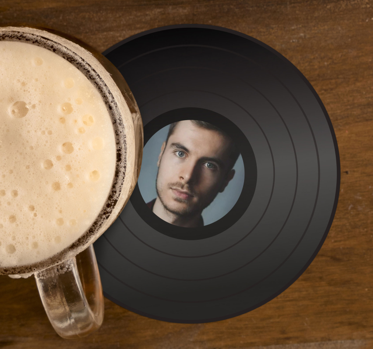 disc with photography personalised coasters - TenStickers