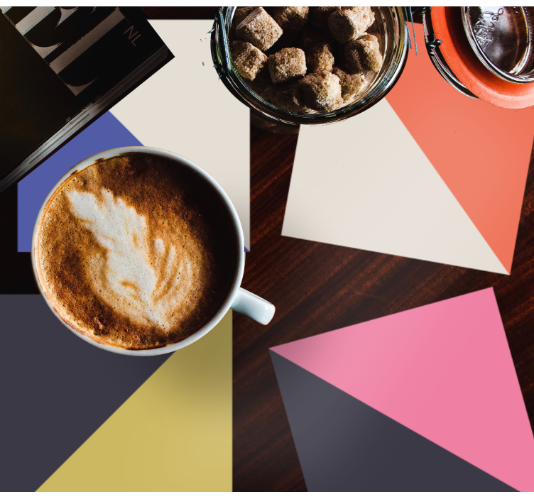 Geometric Multicolor Angles texture coasters - TenStickers