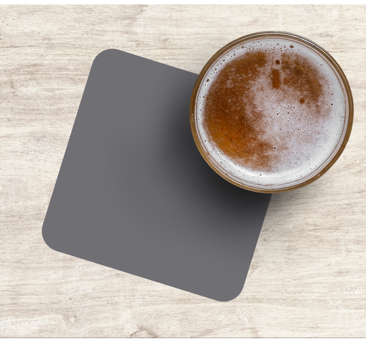 Grey modern vinyl drink coaster - TenStickers