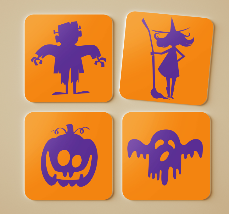 Halloween coasters with different pictures - TenStickers