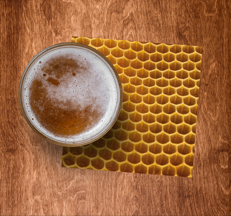 Honeycomb hexagons texture coaster - TenStickers