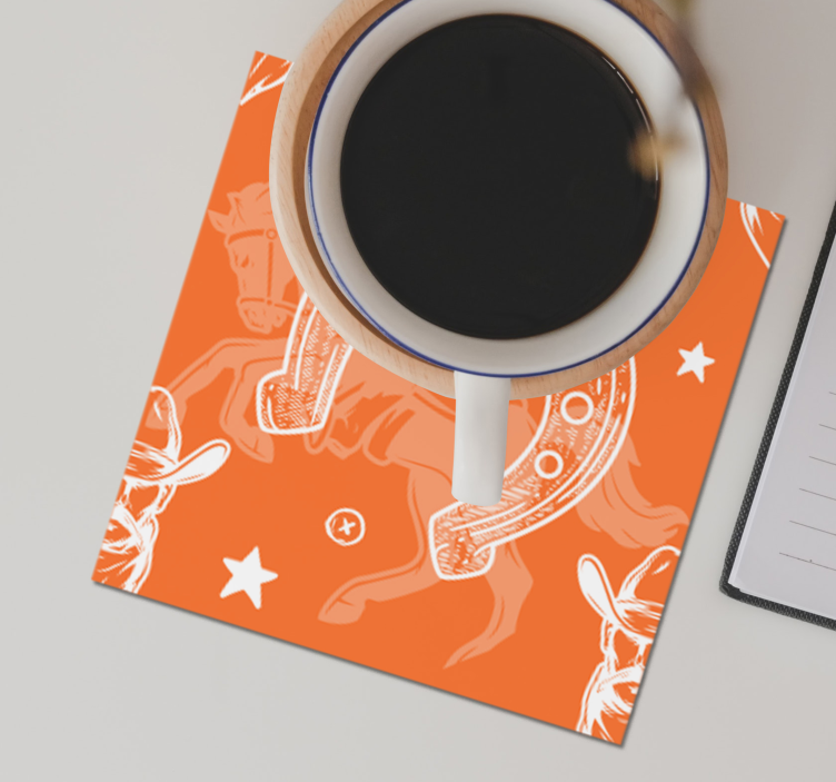Horseshoe pattern drink coaster - TenStickers