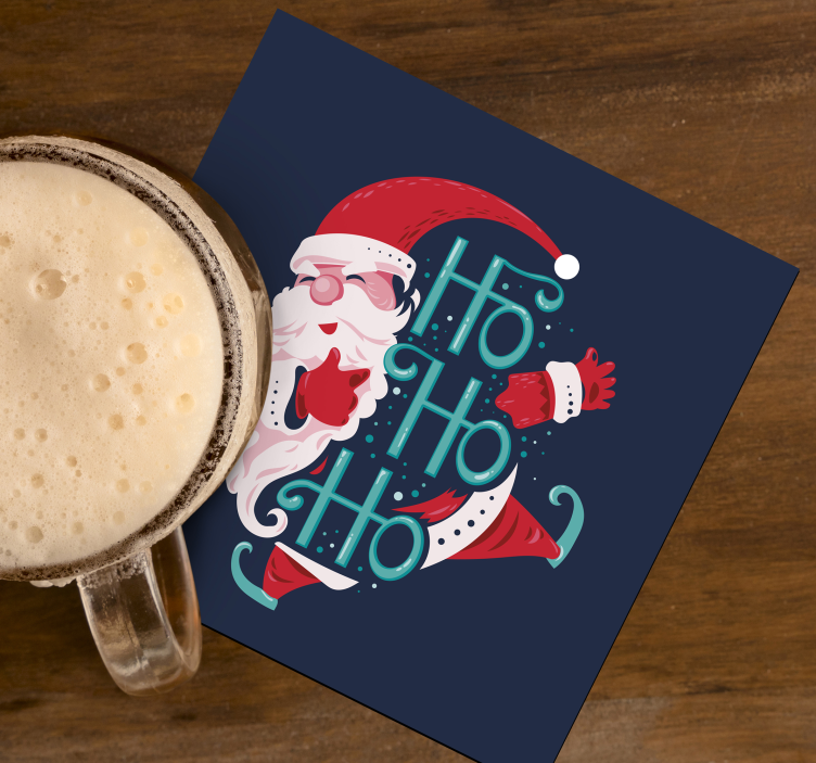 Santa claus drink coaster - TenStickers