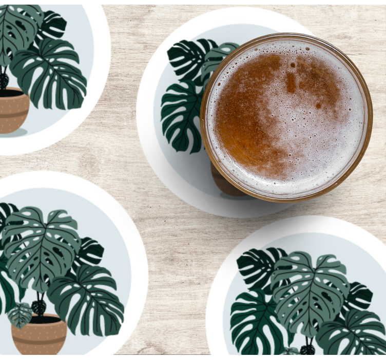 Small potted plant more coasters - TenStickers