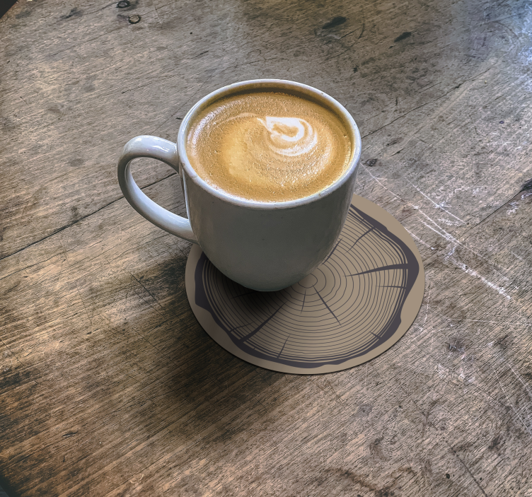 Brown tree trunk texture vintage coasters - TenStickers