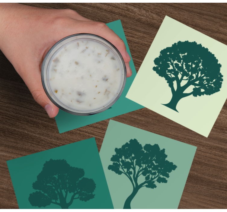 Tree variety modern coaster - TenStickers