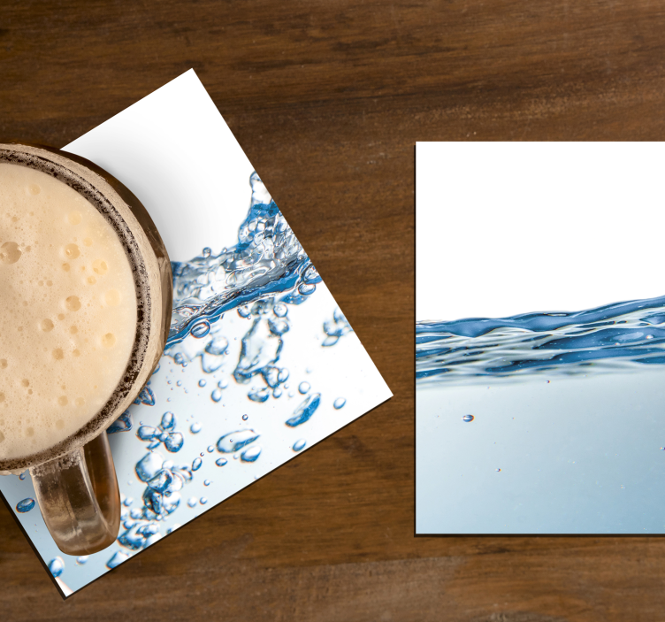 Water effect drink coaster - TenStickers