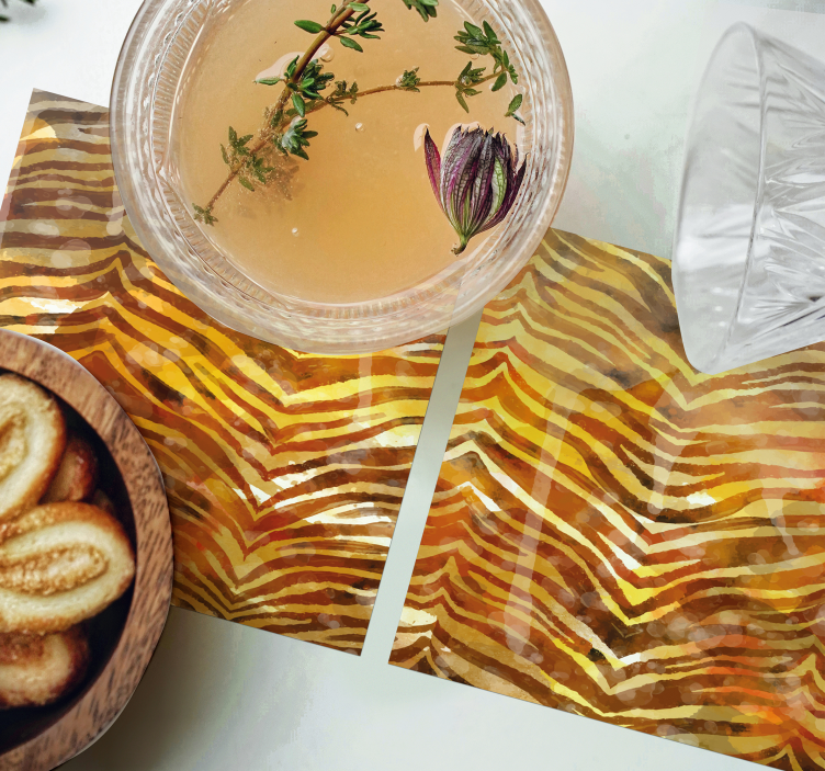 Zebra Textura Acuarela texture coaster - TenStickers