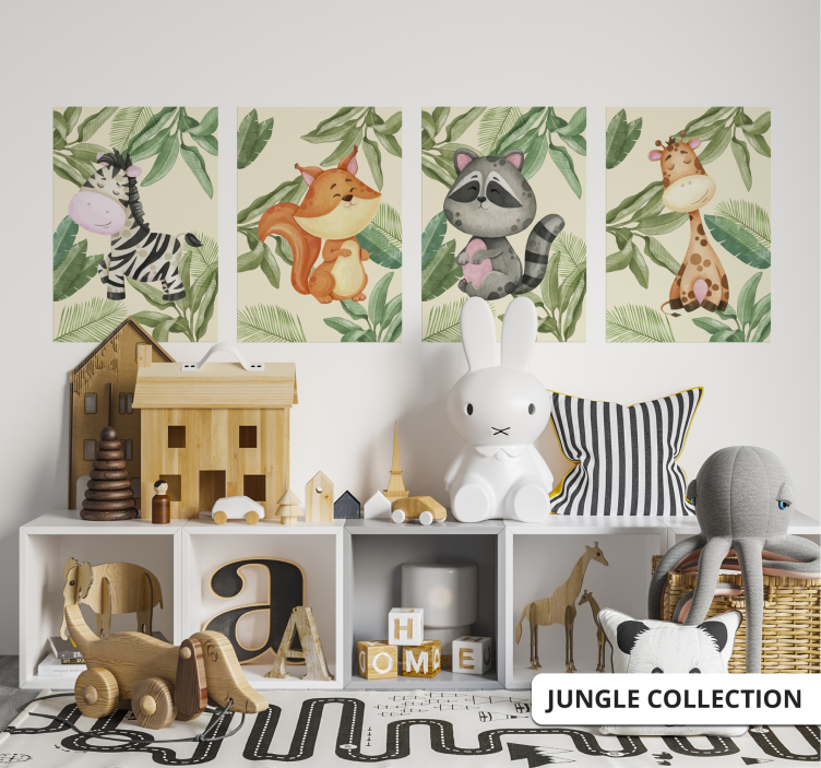 Jungle giraffe post print - TenStickers