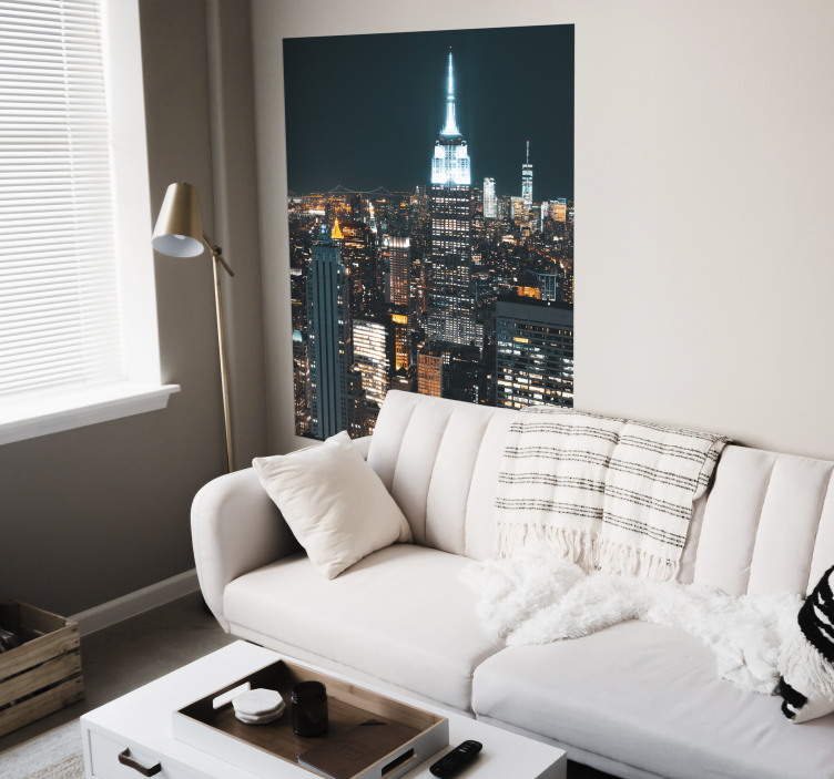 New York City at night post - TenStickers