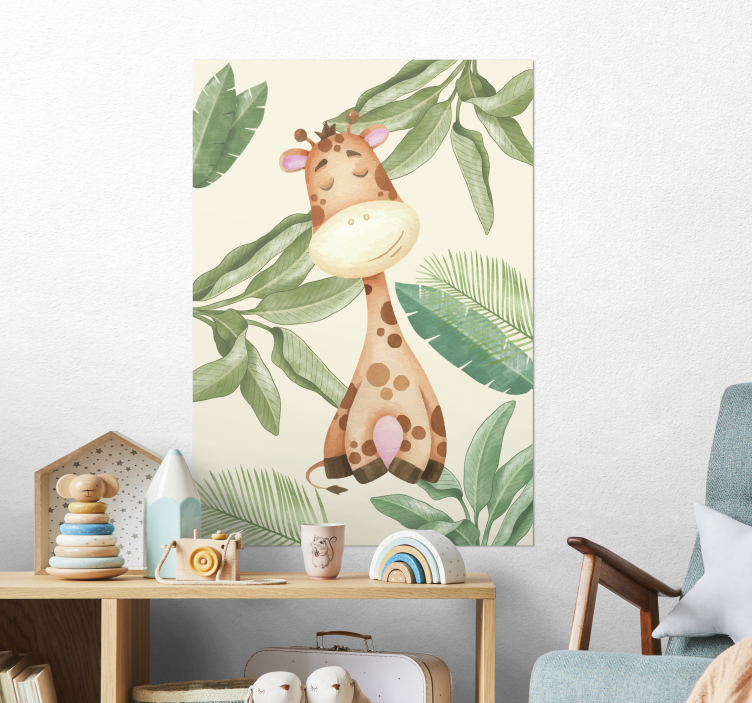 Jungle giraffe post print - TenStickers