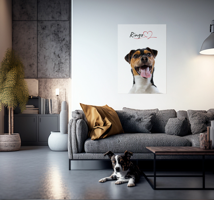 Custom dog love poster for wall - TenStickers