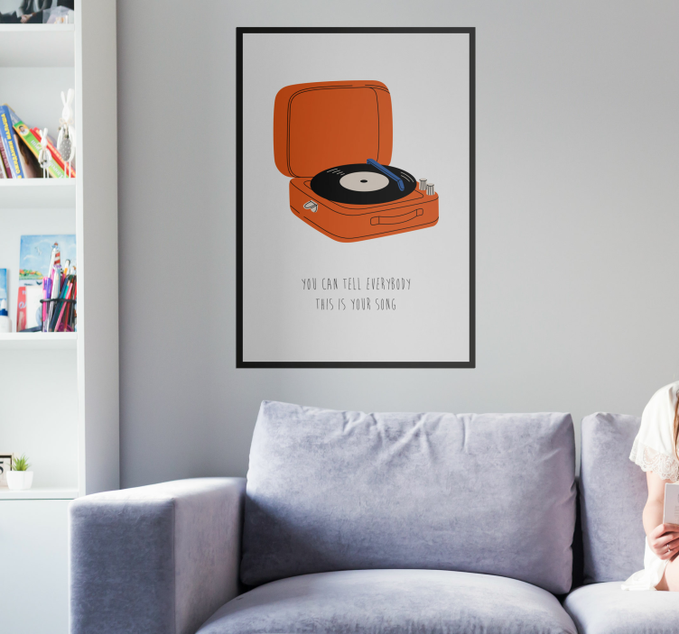 Oh, que bonito amorOh, how beautiful love is living room poster - TenStickers