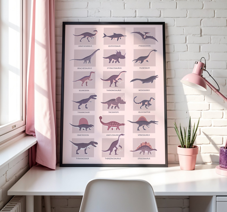 Different types dinosaur poster - TenStickers