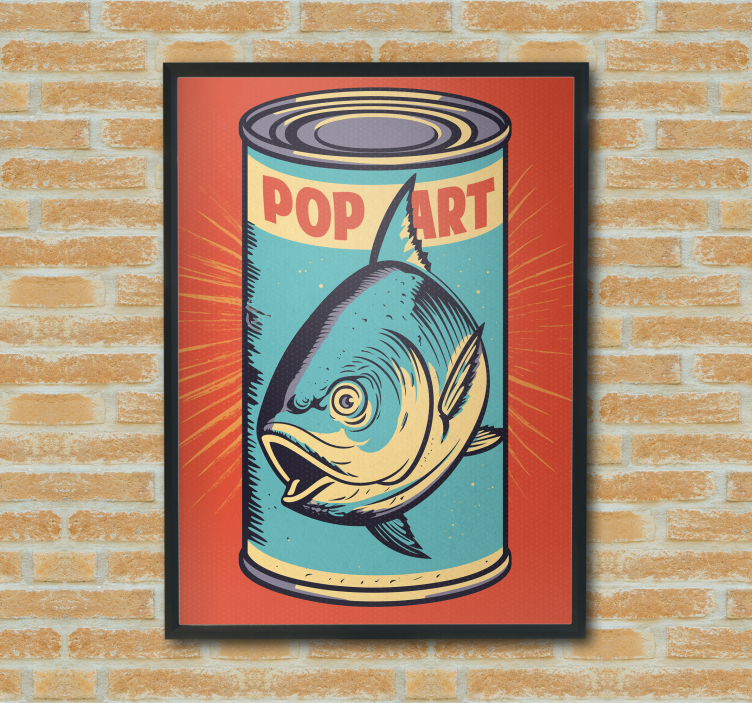 Pop art poster tuna can design - TenStickers