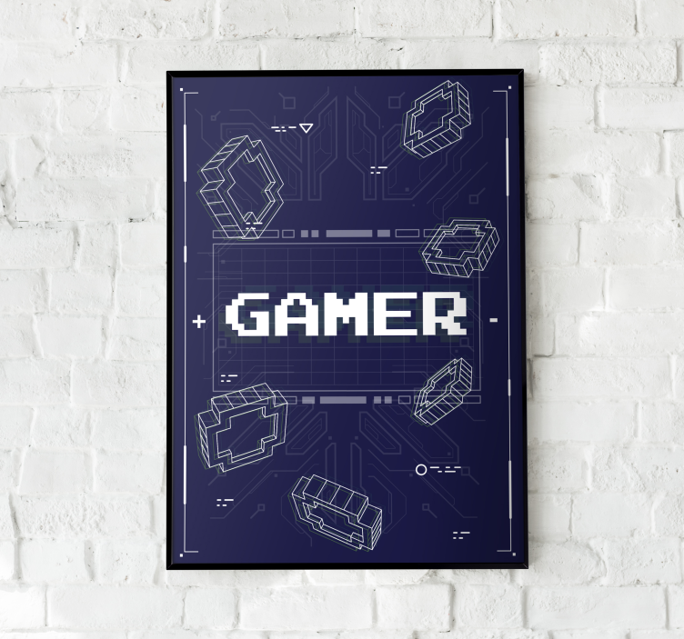 retro gamer video game poster - TenStickers