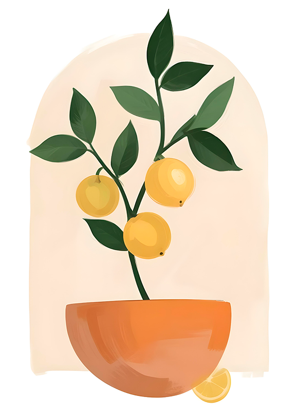 Small fruit tree plant poster - TenStickers