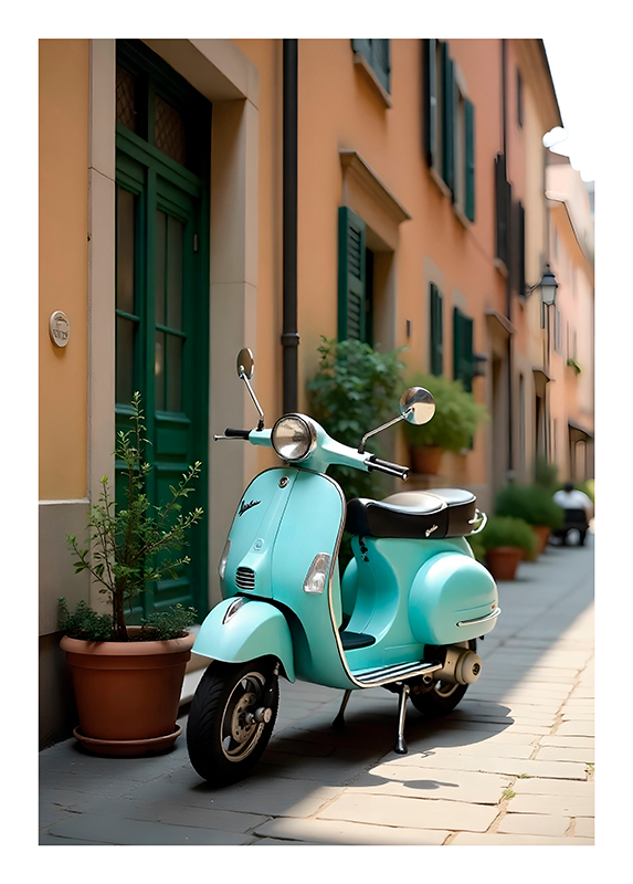 "Vespa" bike photo realistic poster - TenStickers
