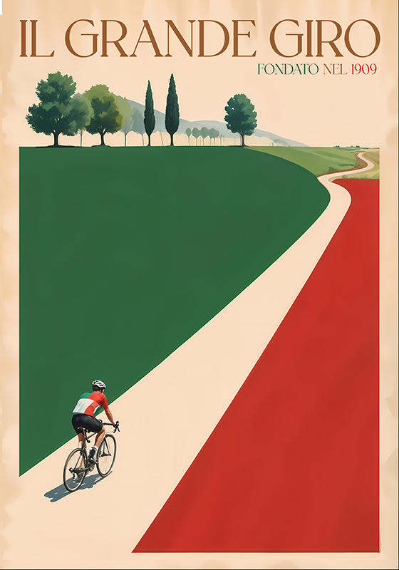 "Il grande Giro" cycling poster - TenStickers