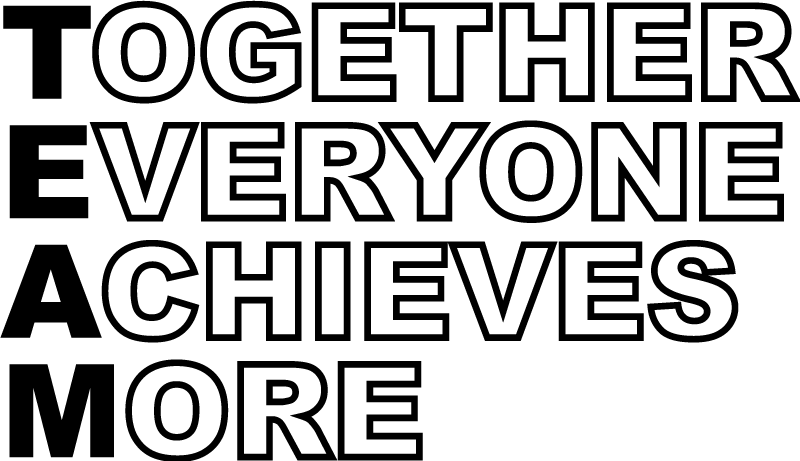 Office poster together everyone achieves more - TenStickers