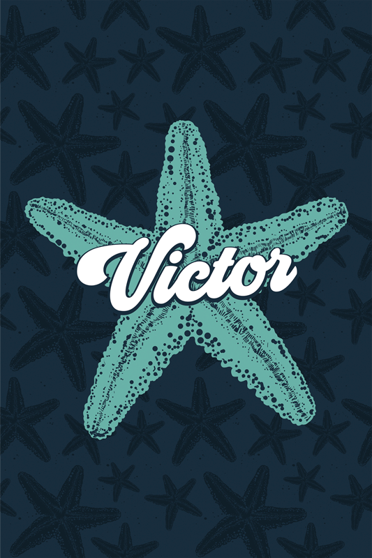 Nursery poster starfish bluetones print - TenStickers