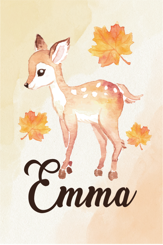 Nursery poster of a roe deer - TenStickers