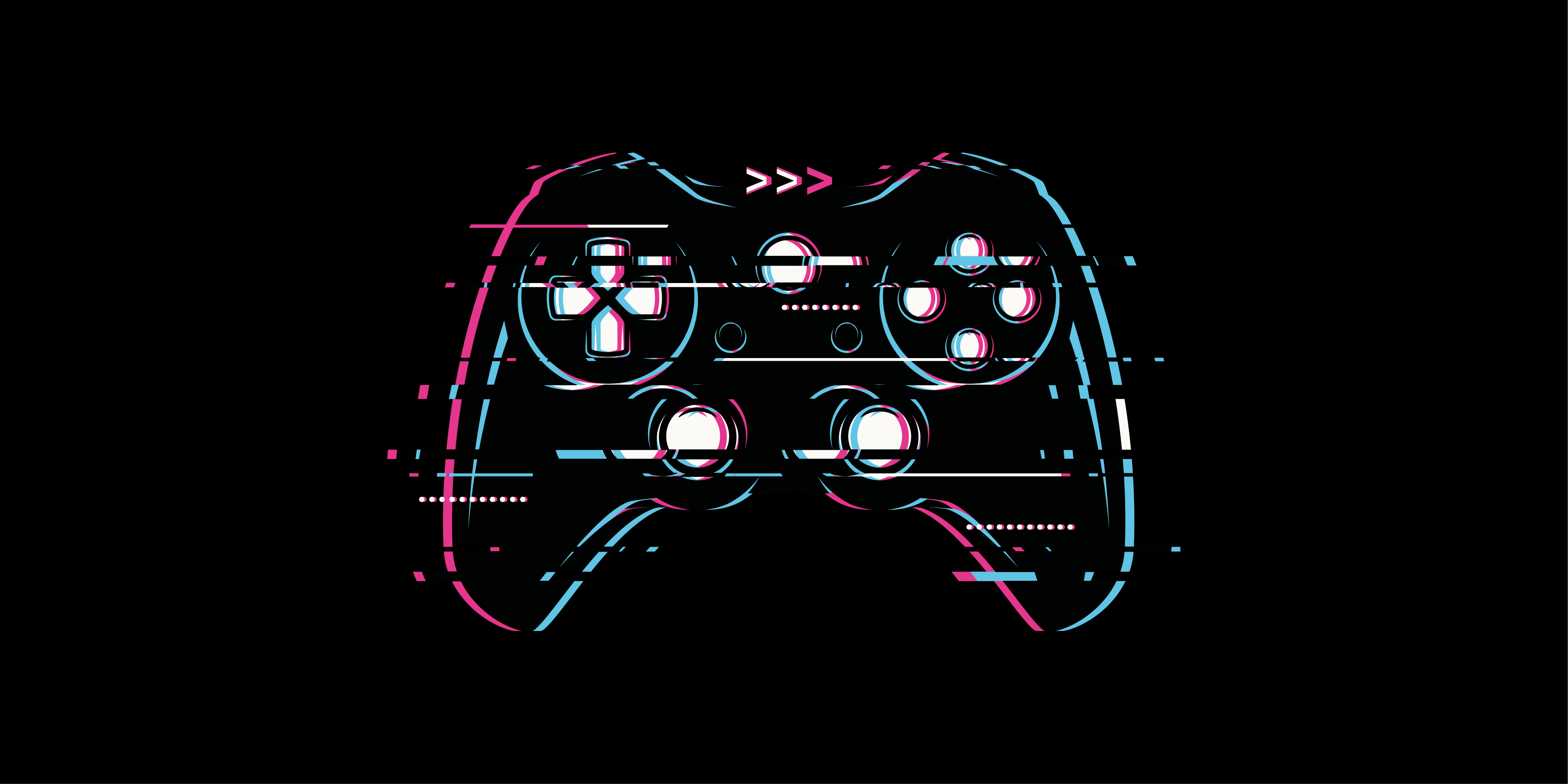 Video game poster broken controller design - TenStickers