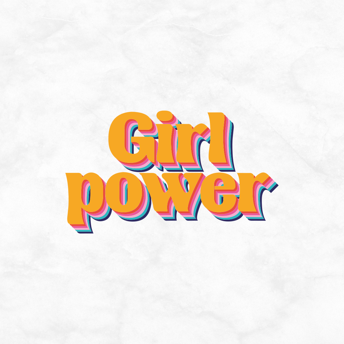 Poster for teenager with girl power flowers quote - TenStickers
