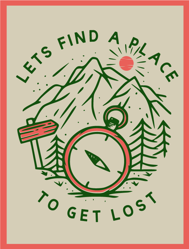 Let's get lost quote poster - TenStickers