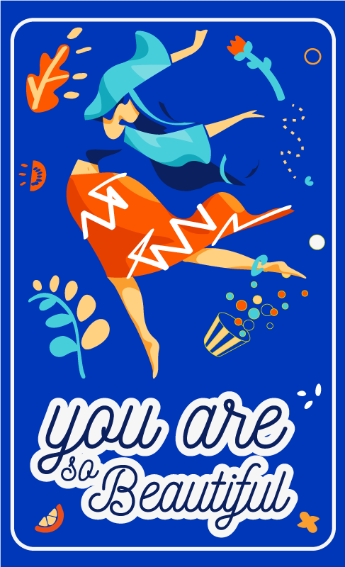 Quote poster you are so beautiful while dancing - TenStickers