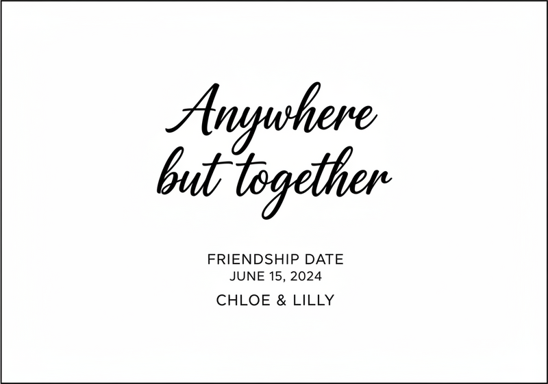 Customisable poster friendship anniversary keepsake - TenStickers