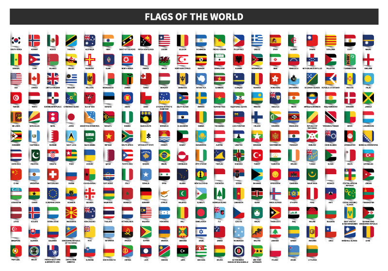 Flags of the World Flags of the world refers to the flags of all  - TenStickers