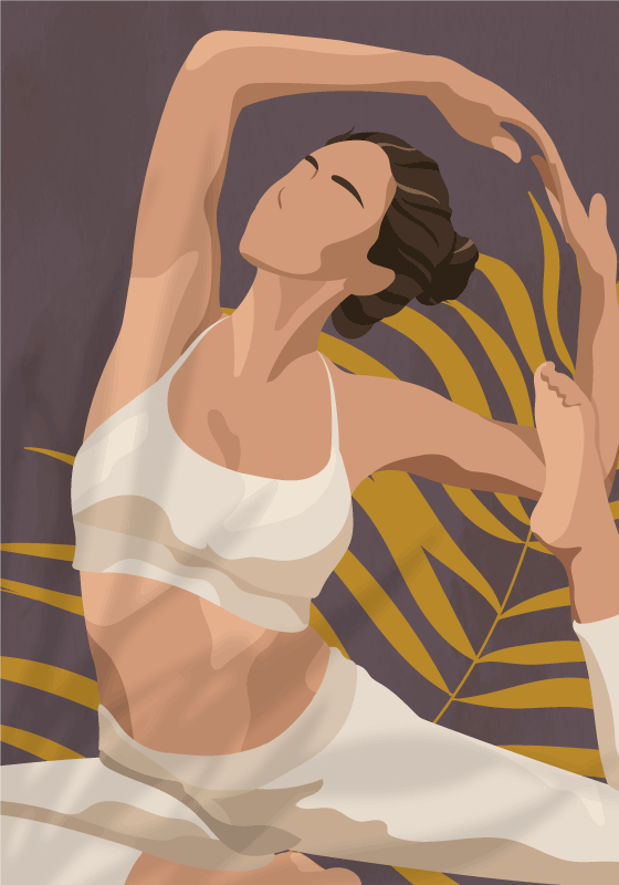 Yoga IllustrationYoga illustration is an artistic representation  - TenStickers
