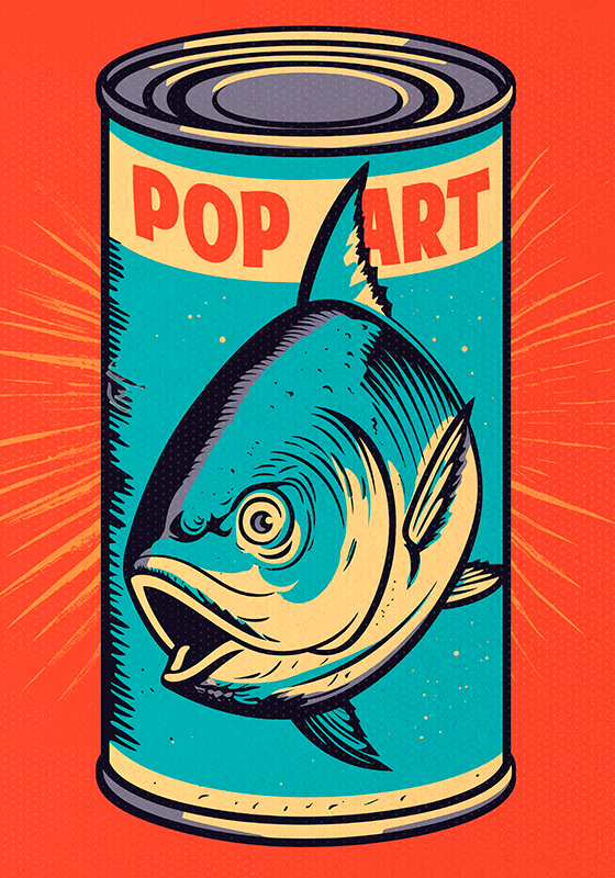 Pop art poster tuna can design - TenStickers