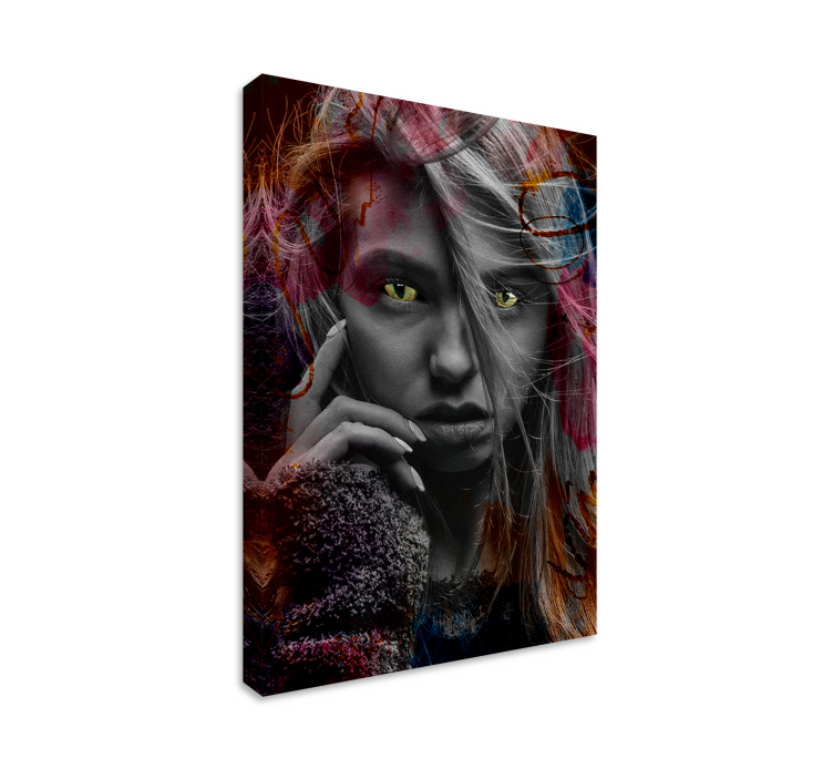Enigmatic Female Portrait people canvas - TenStickers