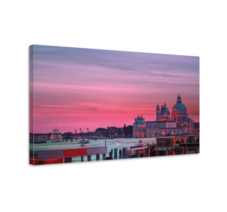 Beautiful sunset in Venice city canvas prints - TenStickers