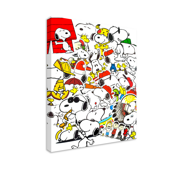 Animated Dog Adventures canvas print - TenStickers