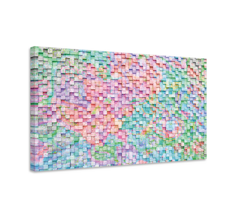 Mosaic Spectrum geometric canvas - TenStickers