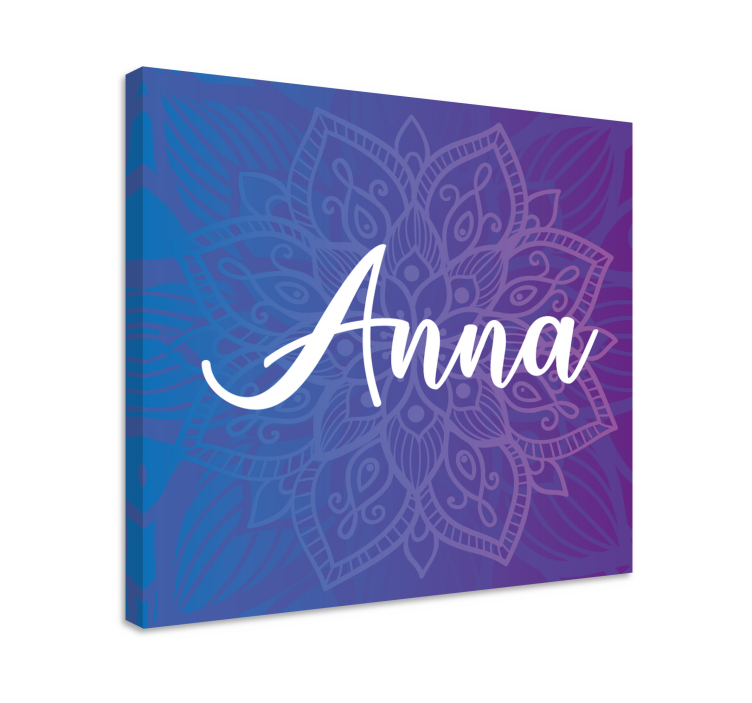 Personalised Mandala canvas wall art - TenStickers
