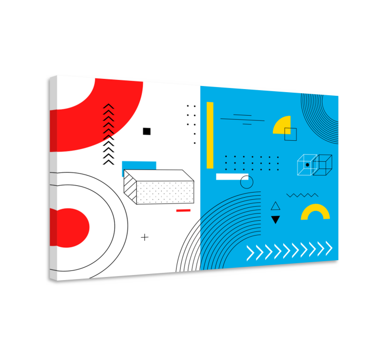 Geometric canvas geometric shapes arrangement - TenStickers