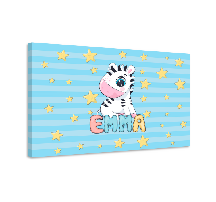 Stag canvas adorable zebra sculpture - TenStickers