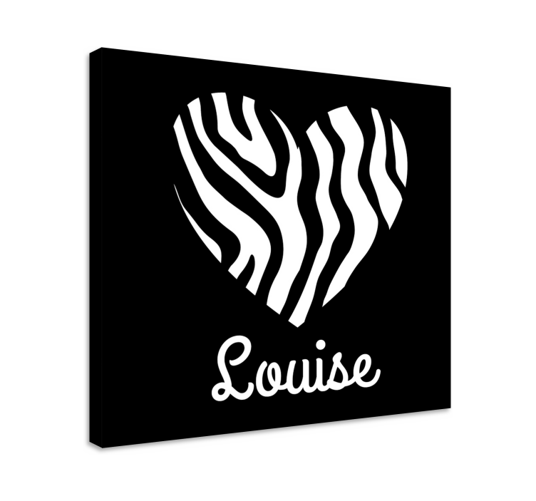 Quote canvas personalized heart art - TenStickers