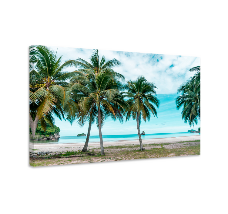 Landscape canvas tropical palm view - TenStickers